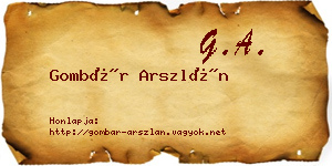 Gombár Arszlán névjegykártya
